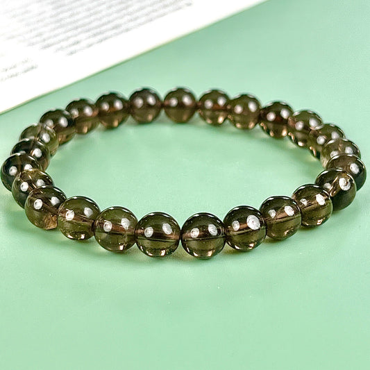smoke quartz bracelet  8mm