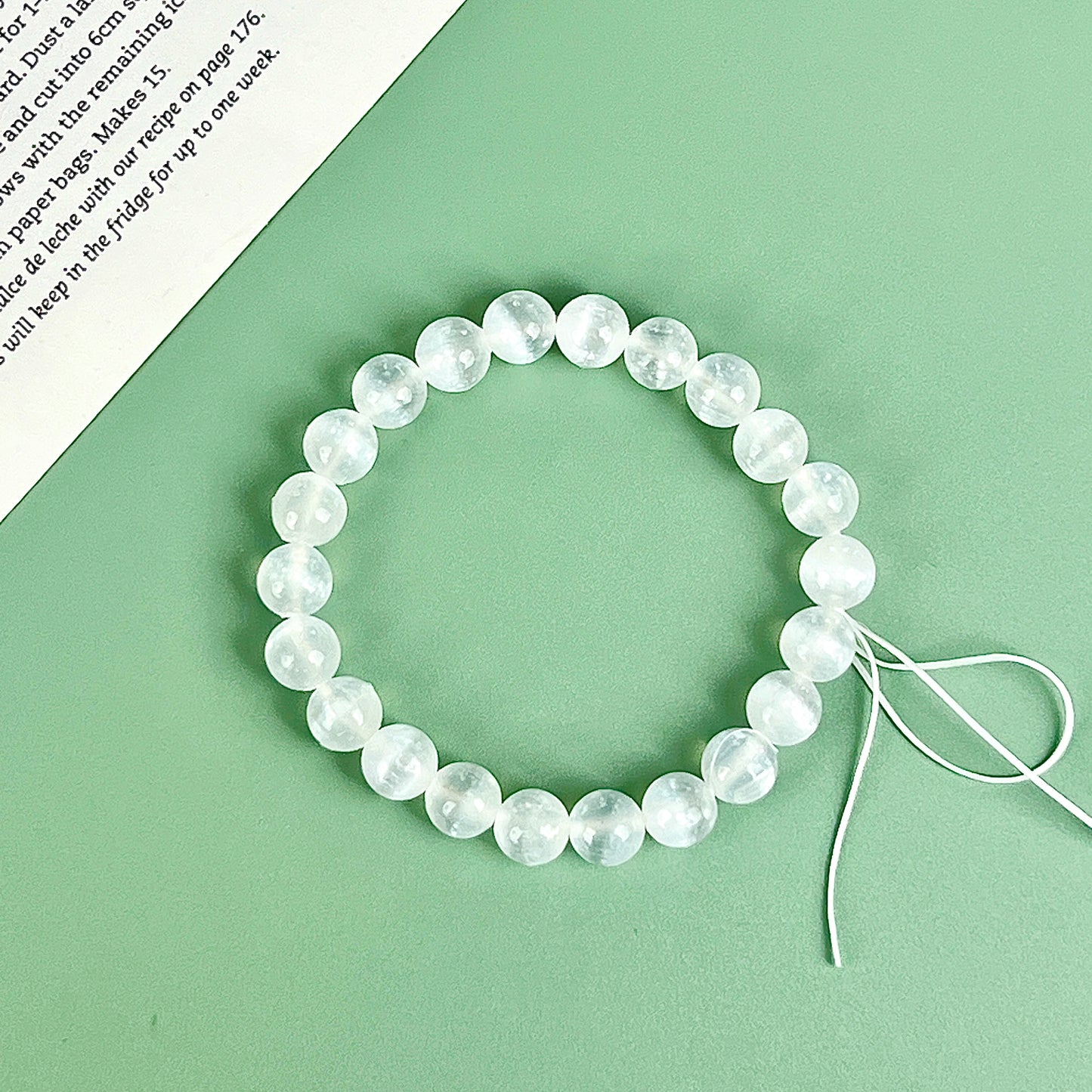 selenite bracelet  8mm