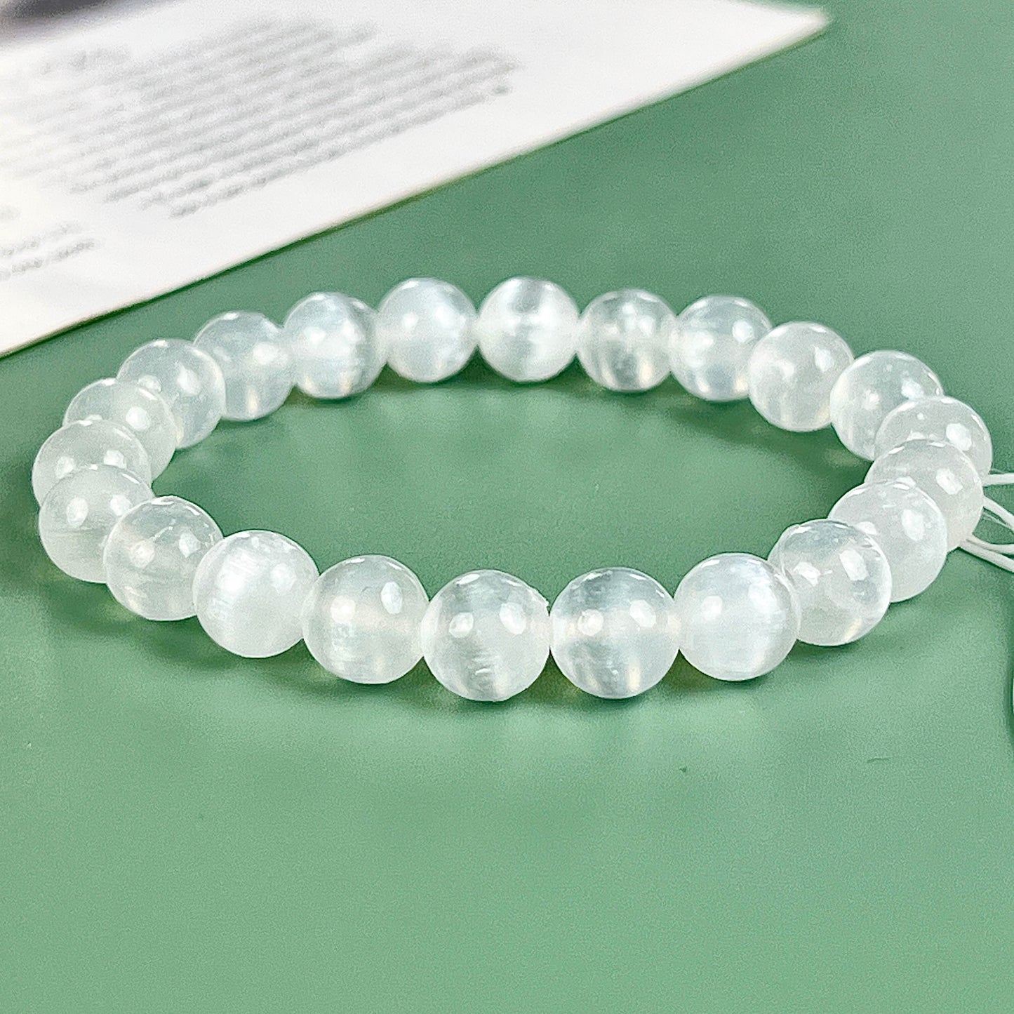 selenite bracelet  8mm