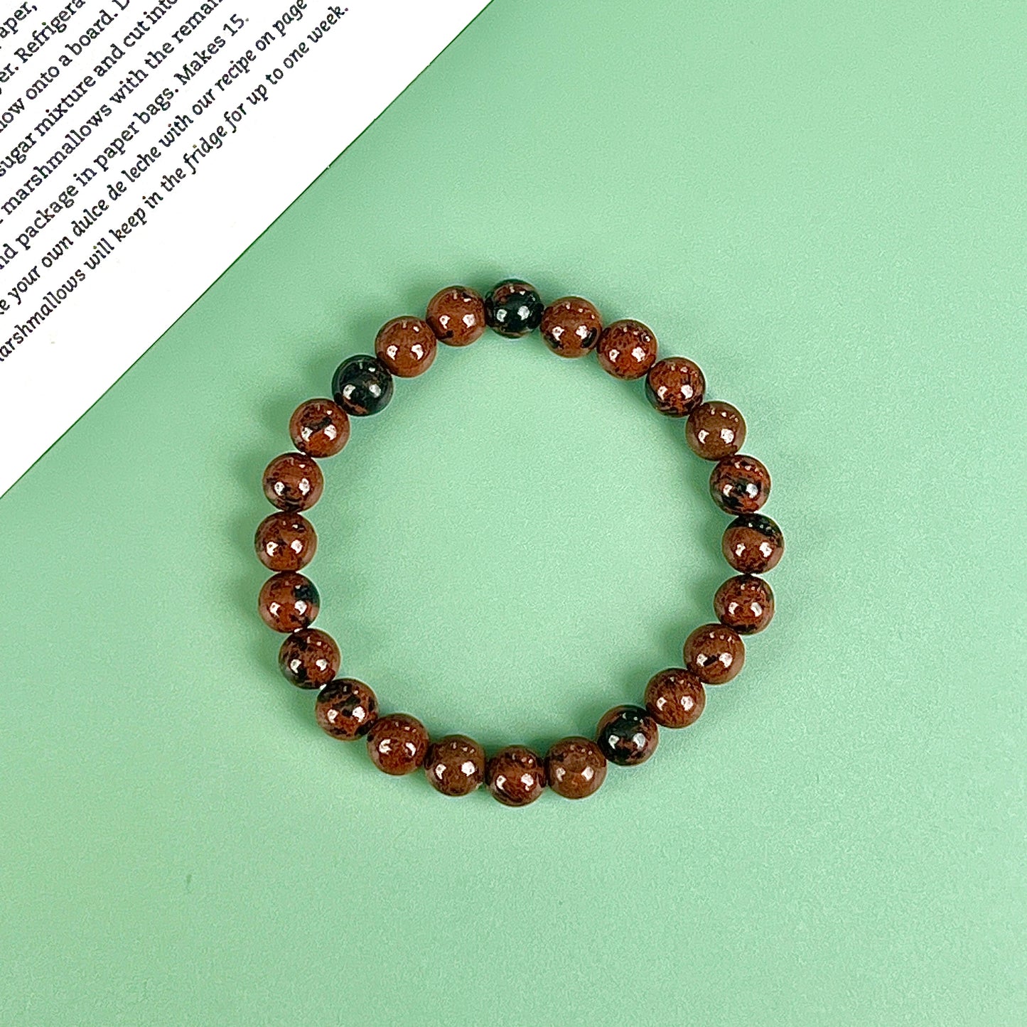 red obsidian bracelet  8mm