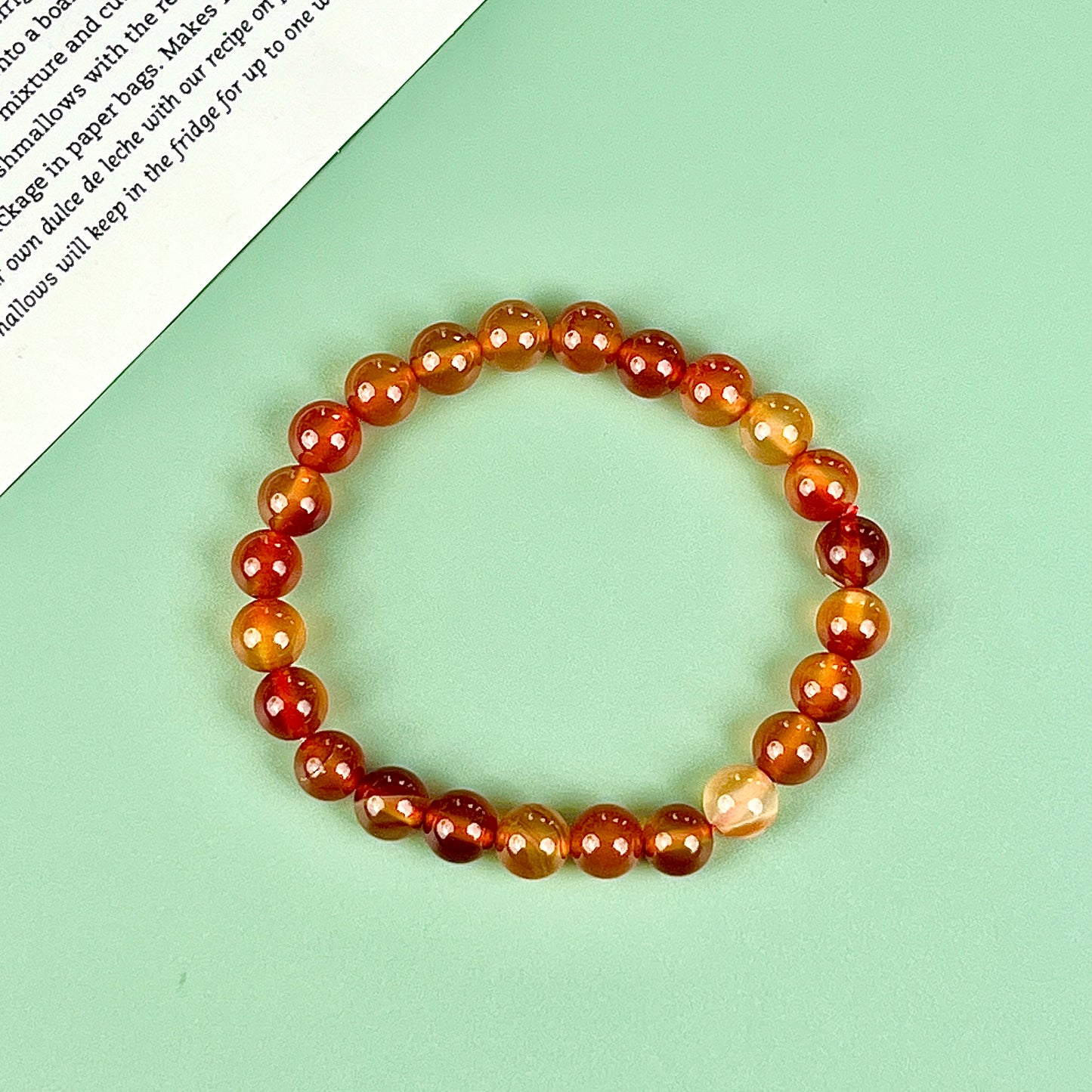 red carnelian bracelet  8mm
