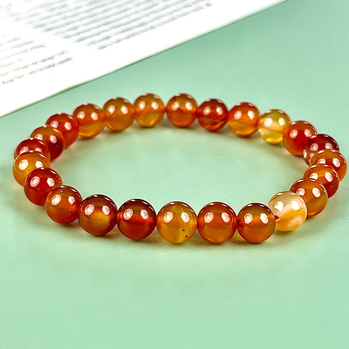 red carnelian bracelet  8mm