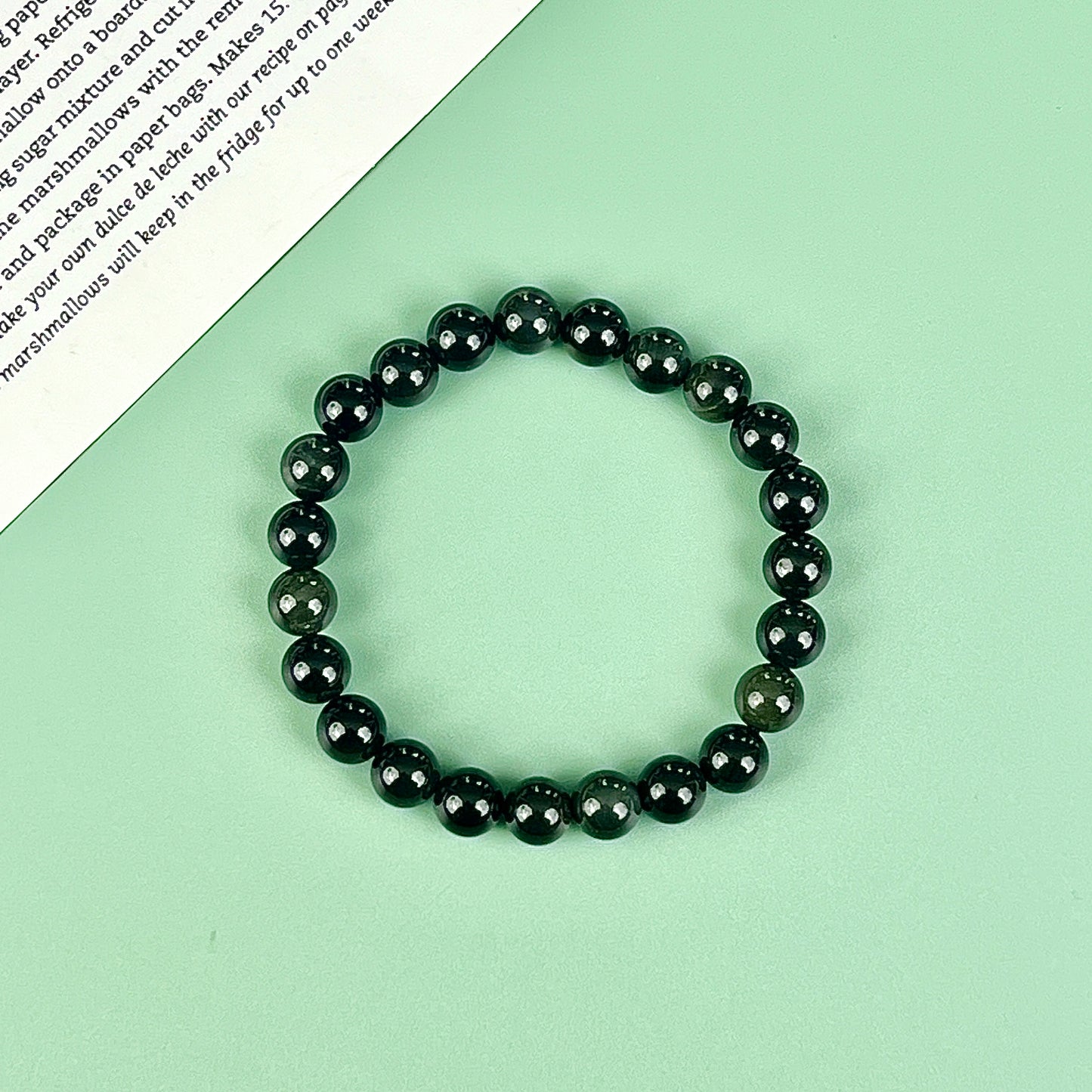 rainbow obsidian bracelet  8mm