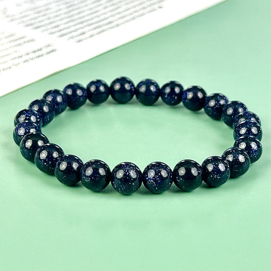 blue sand bracelet  8mm