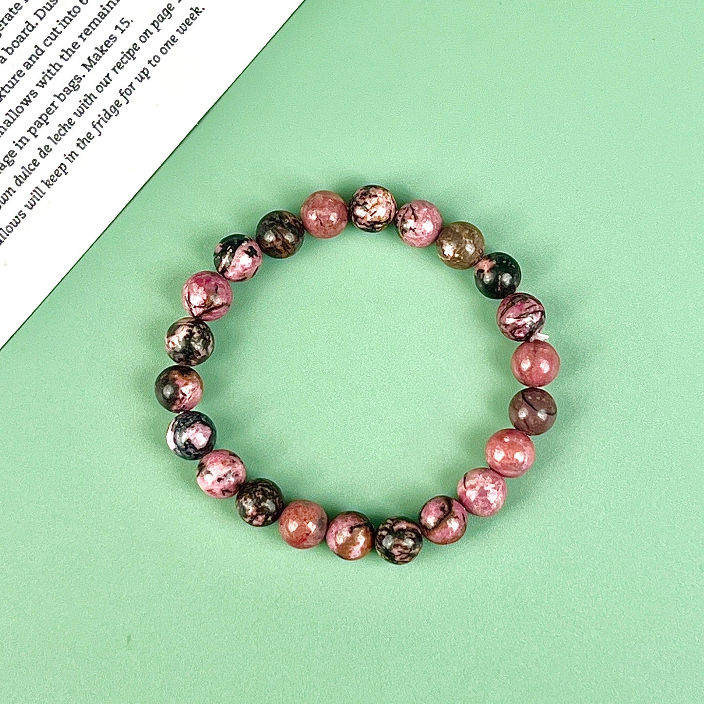 rhodonite bracelet  8mm