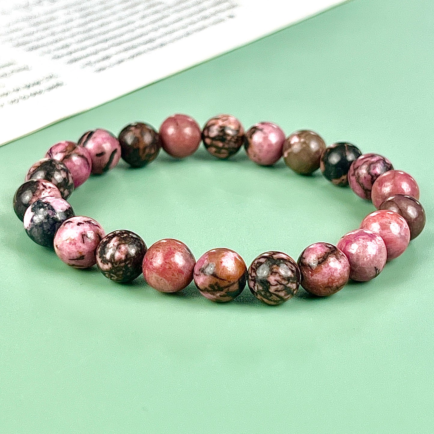 rhodonite bracelet  8mm