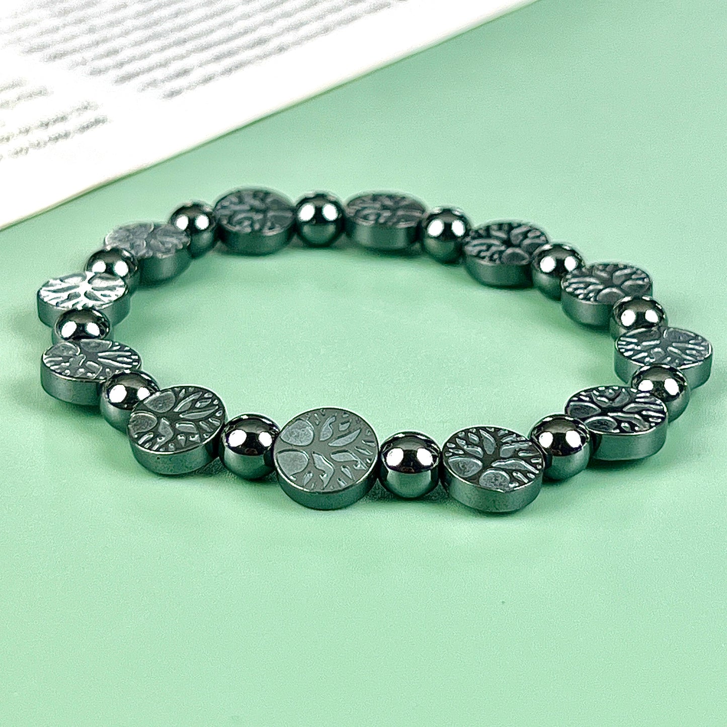 Hematite bracelet  8mm