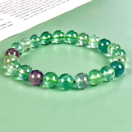 green fluorite bracelet  8mm