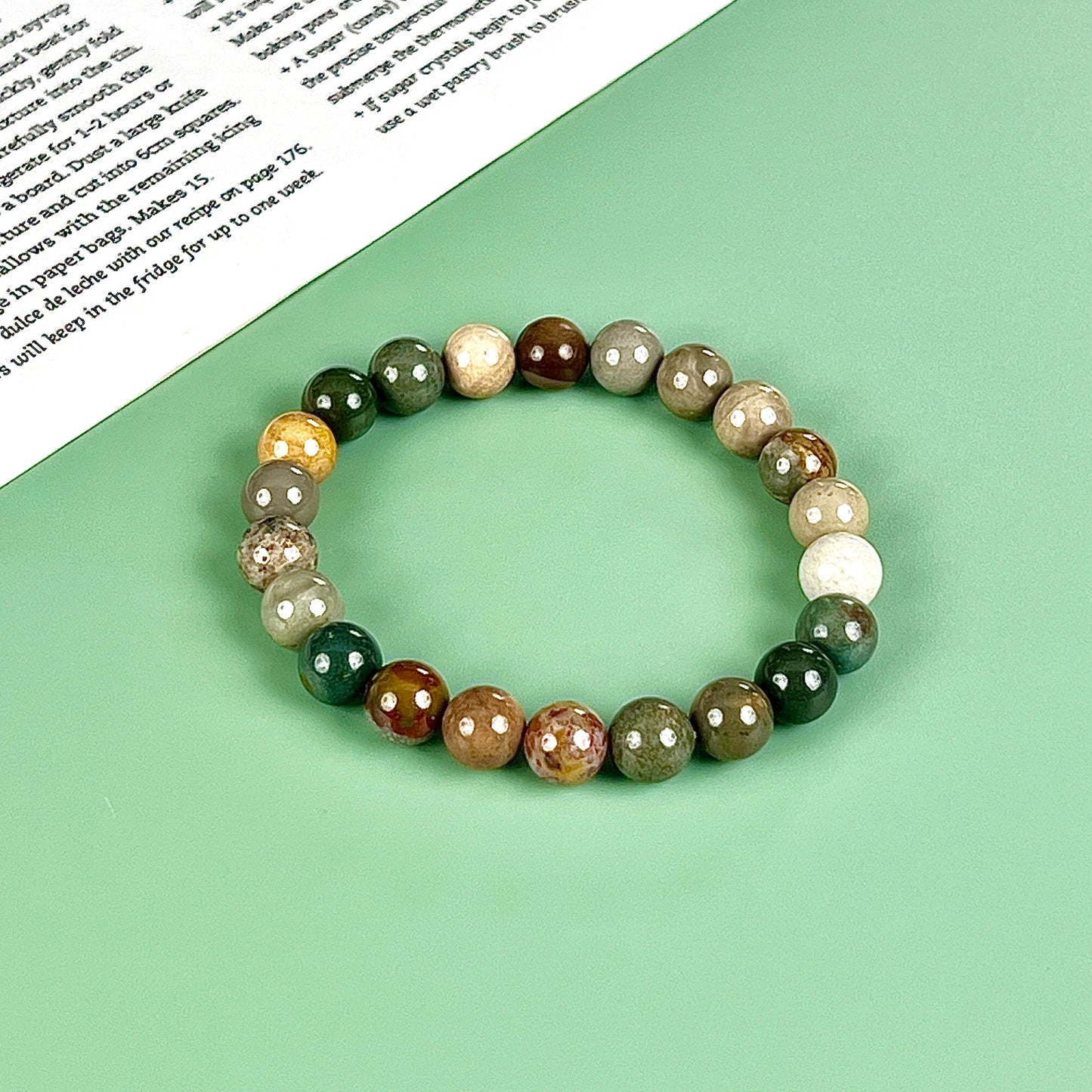 ocean jasper bracelet A  8mm