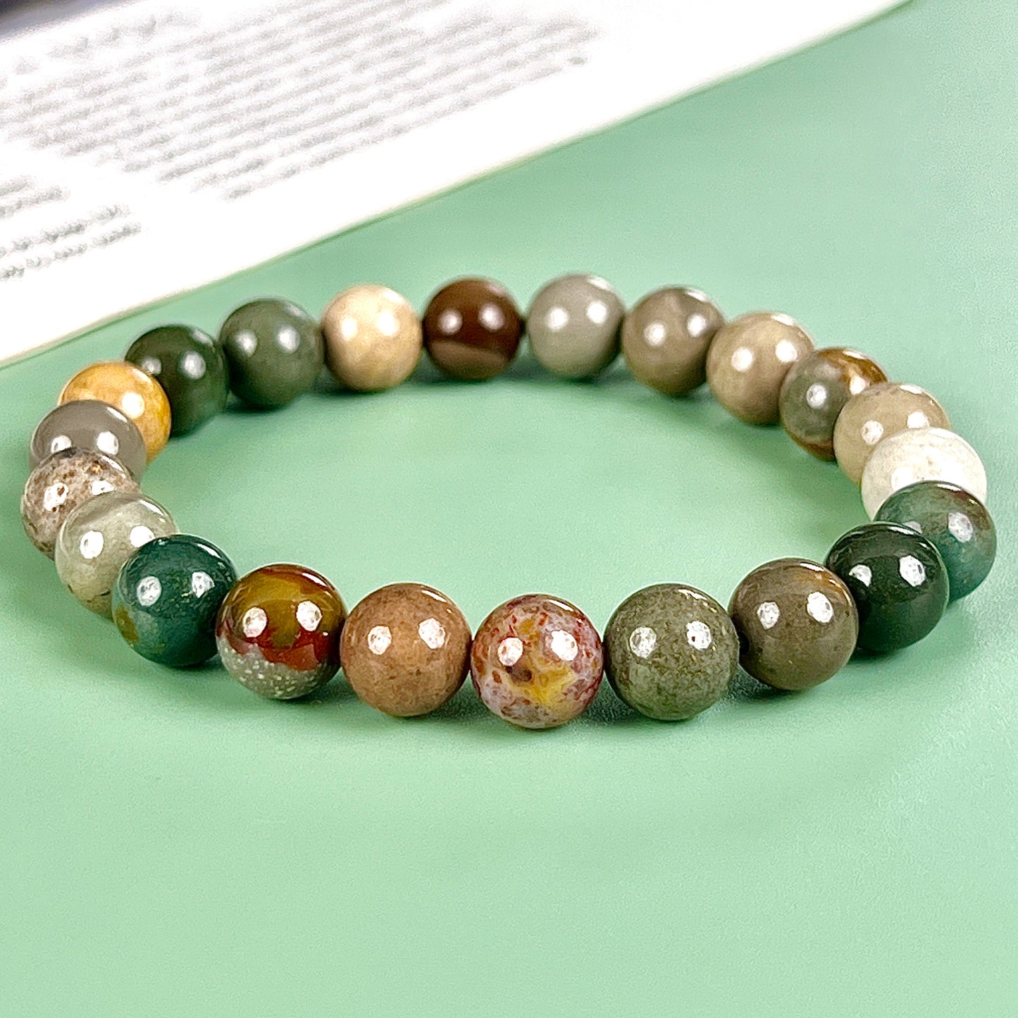 ocean jasper bracelet A  8mm