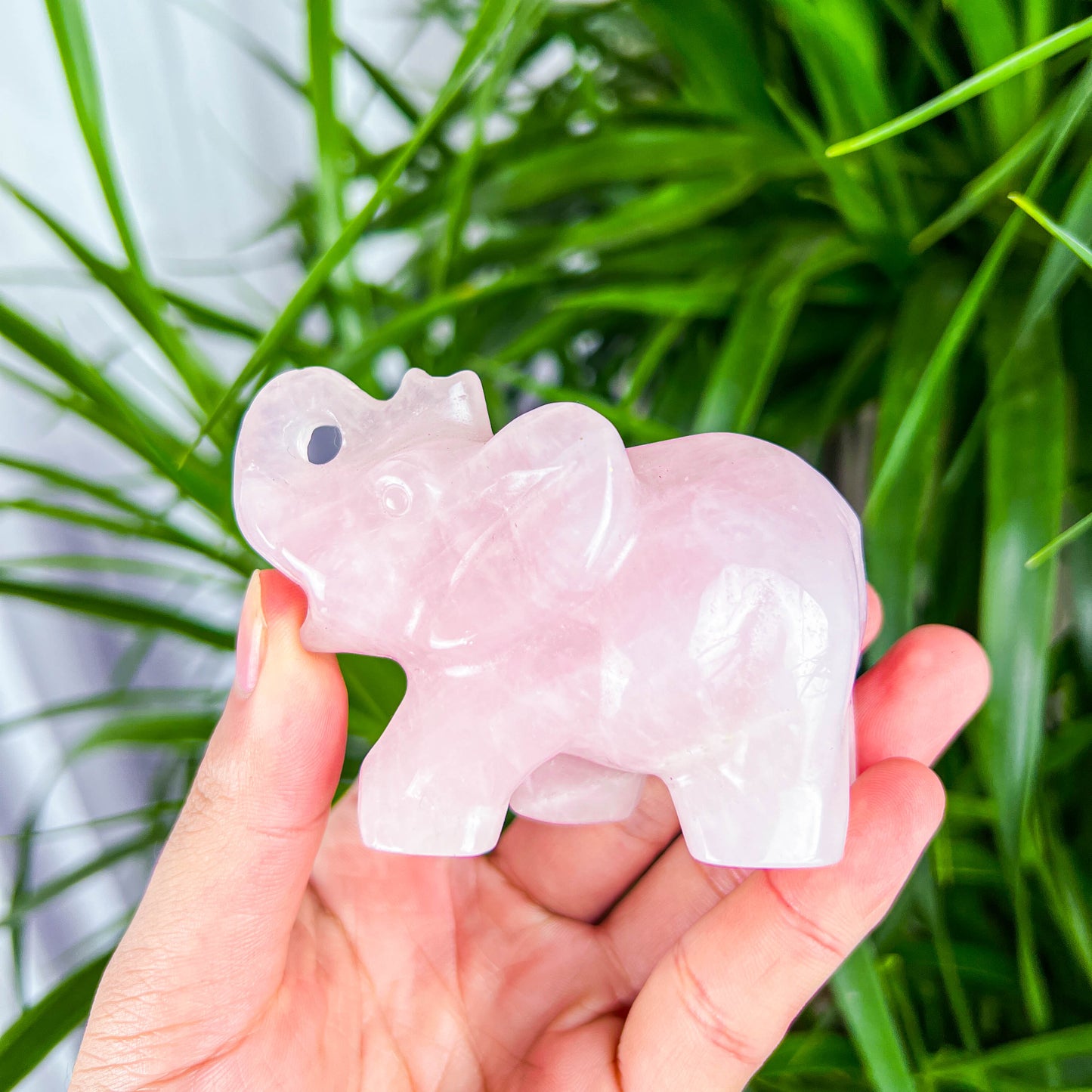 rose quartz elephant
