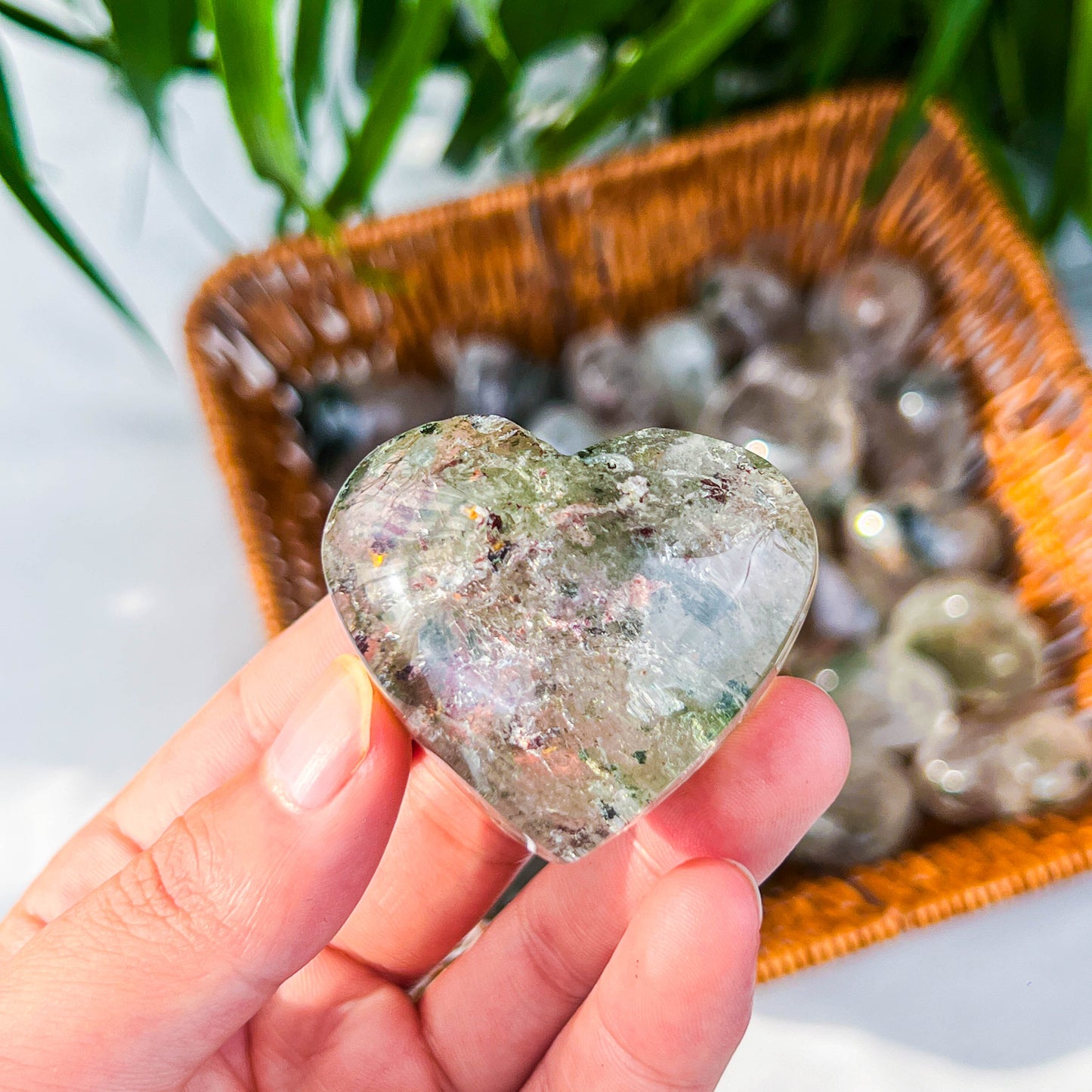 garden quartz heart