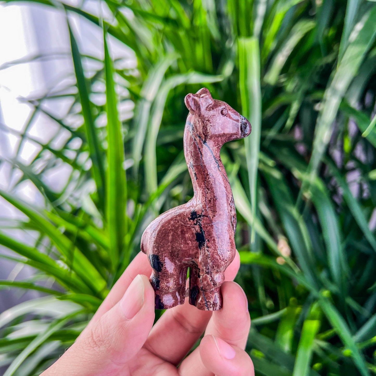 painting stone giraffe