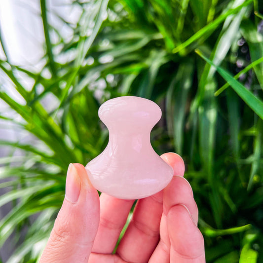 rose quartz mushrom massage bar