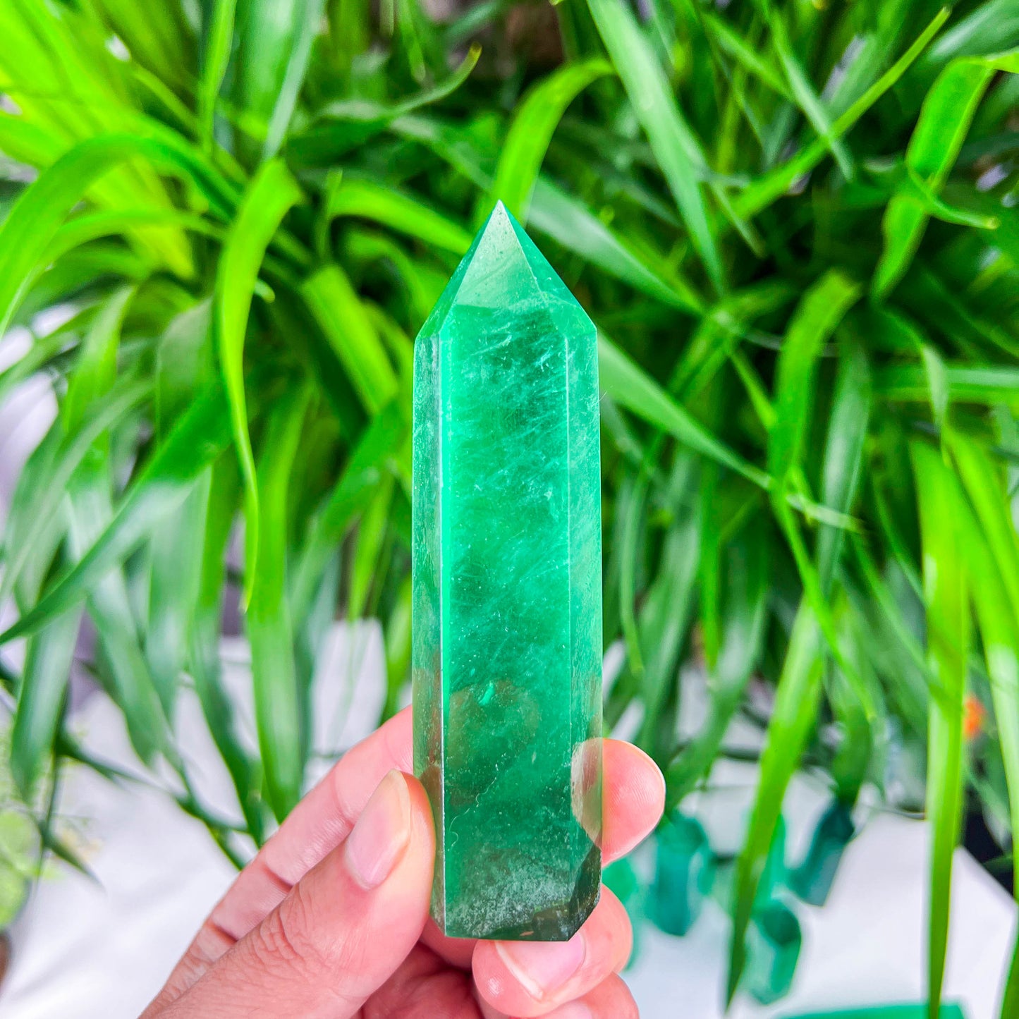 green fluorite tower
