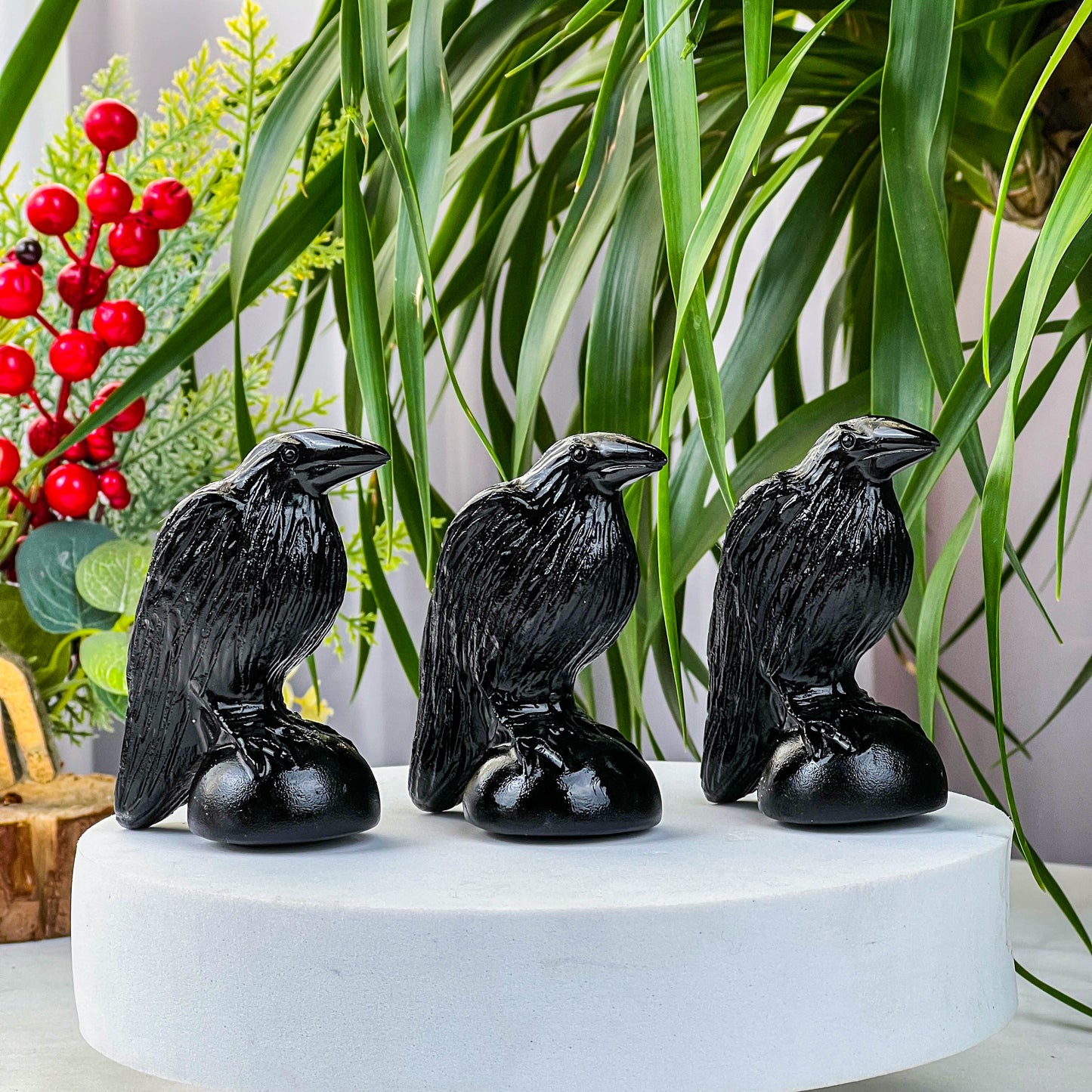small obsidian bird