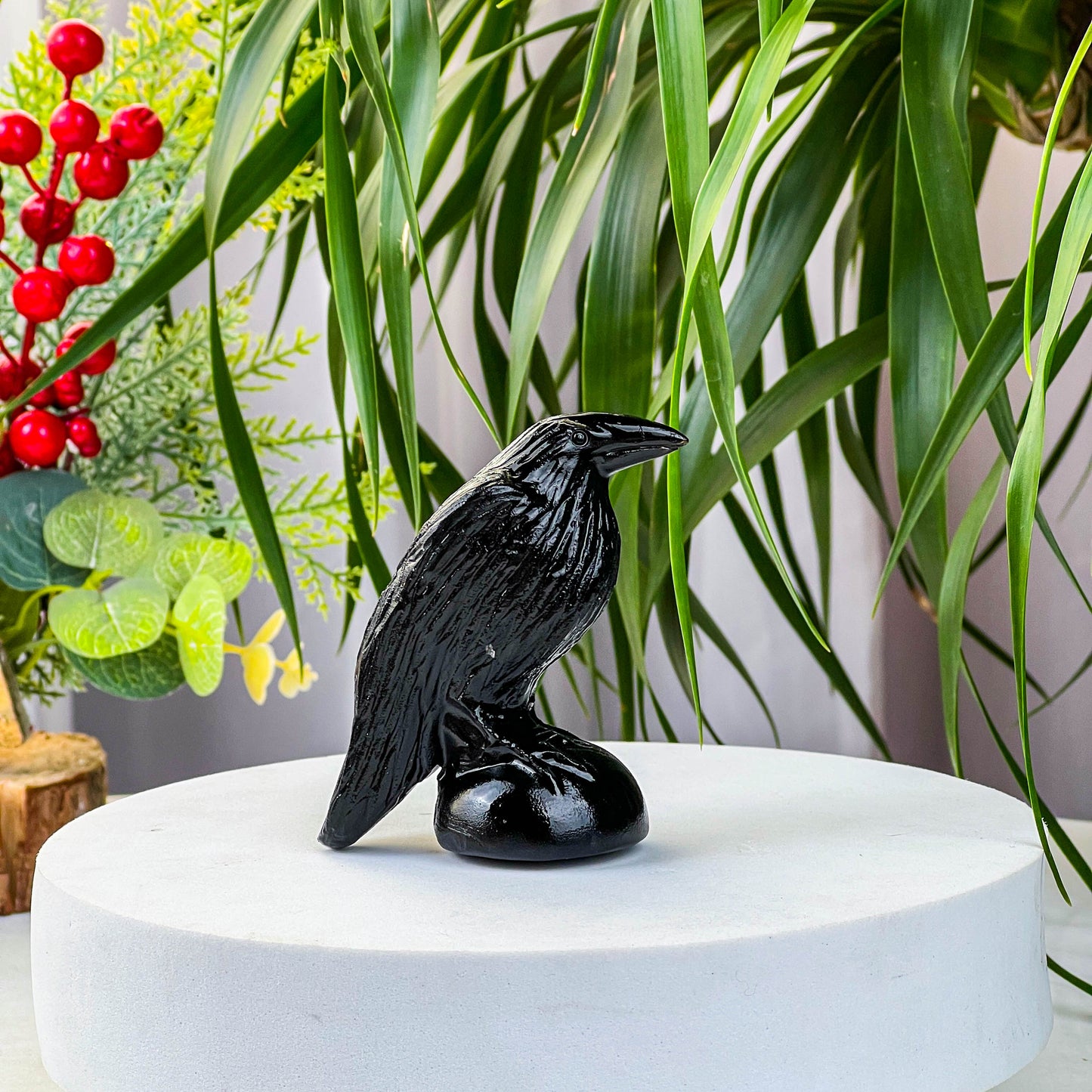 small obsidian bird