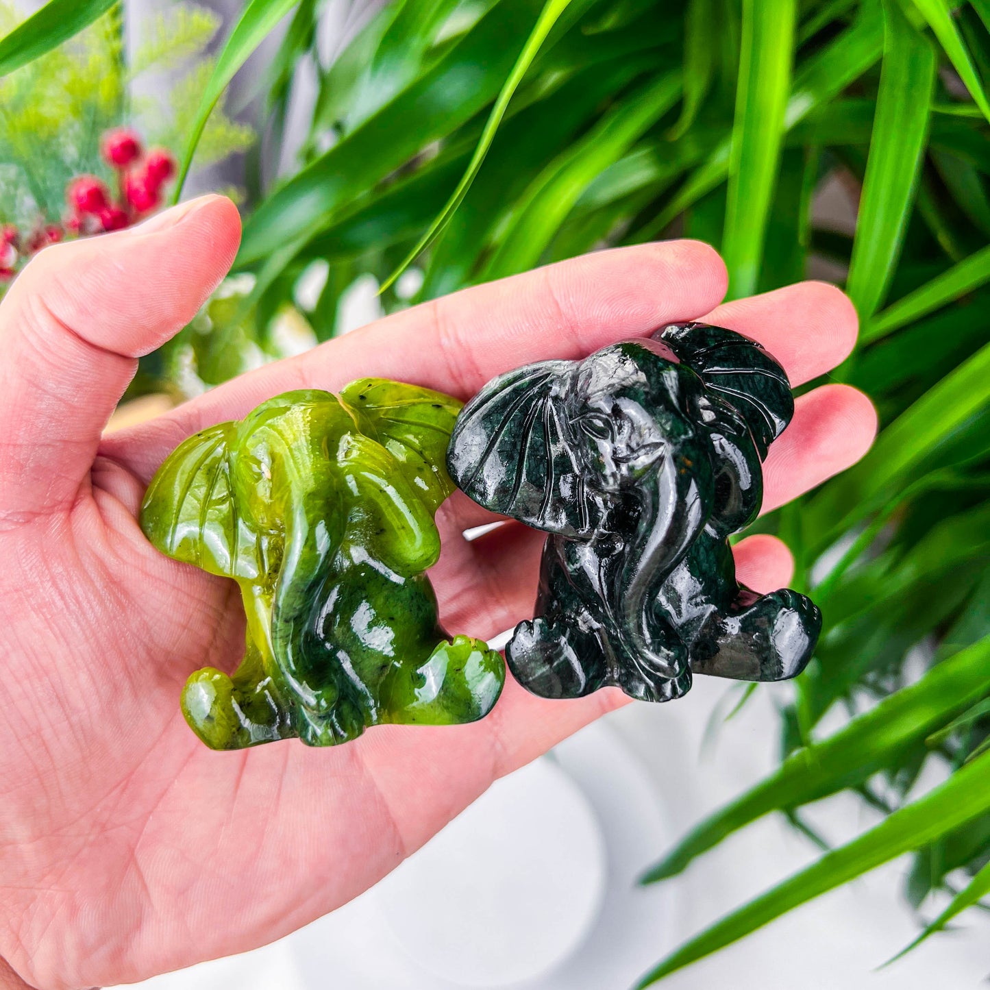 green jade elephant