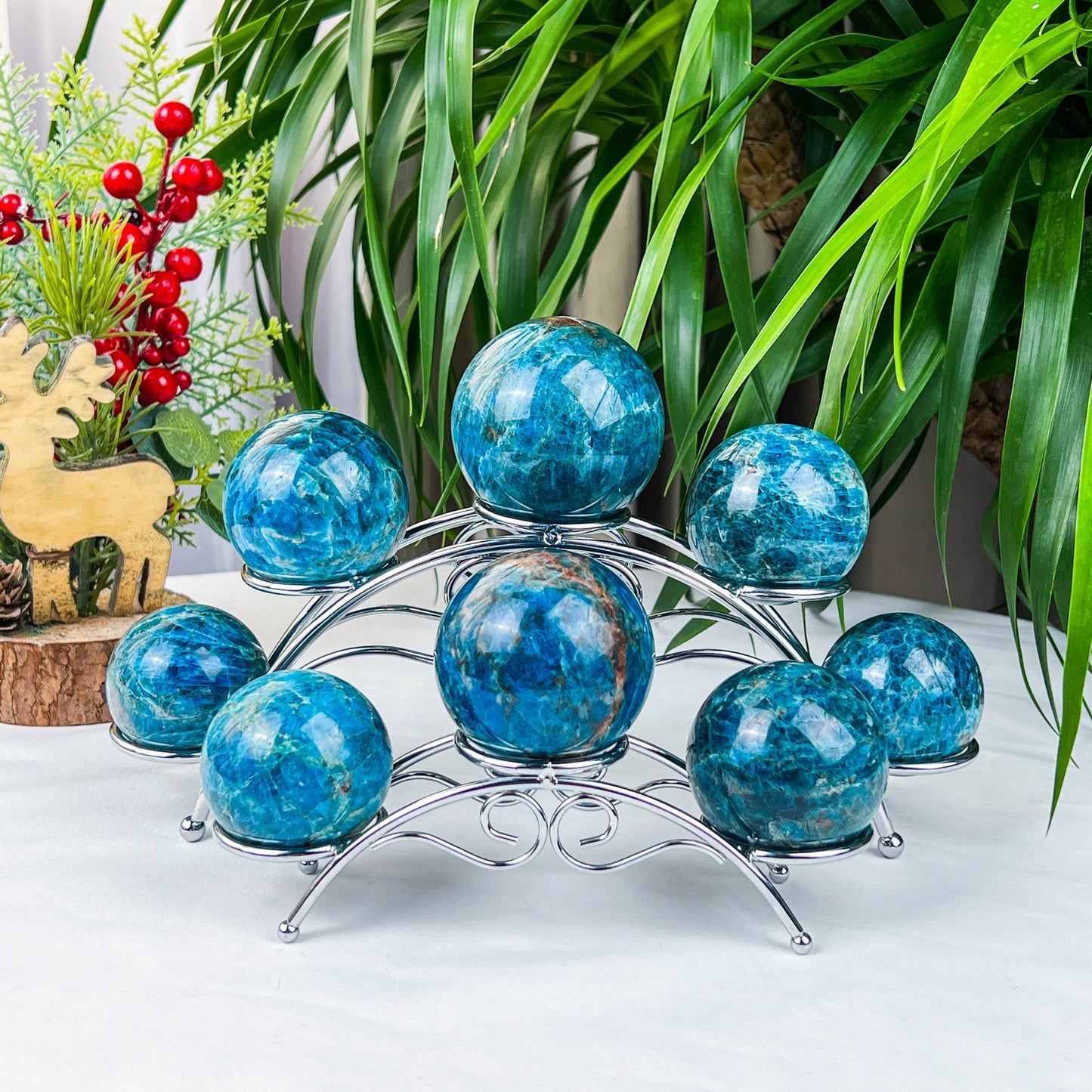 blue apatite sphere