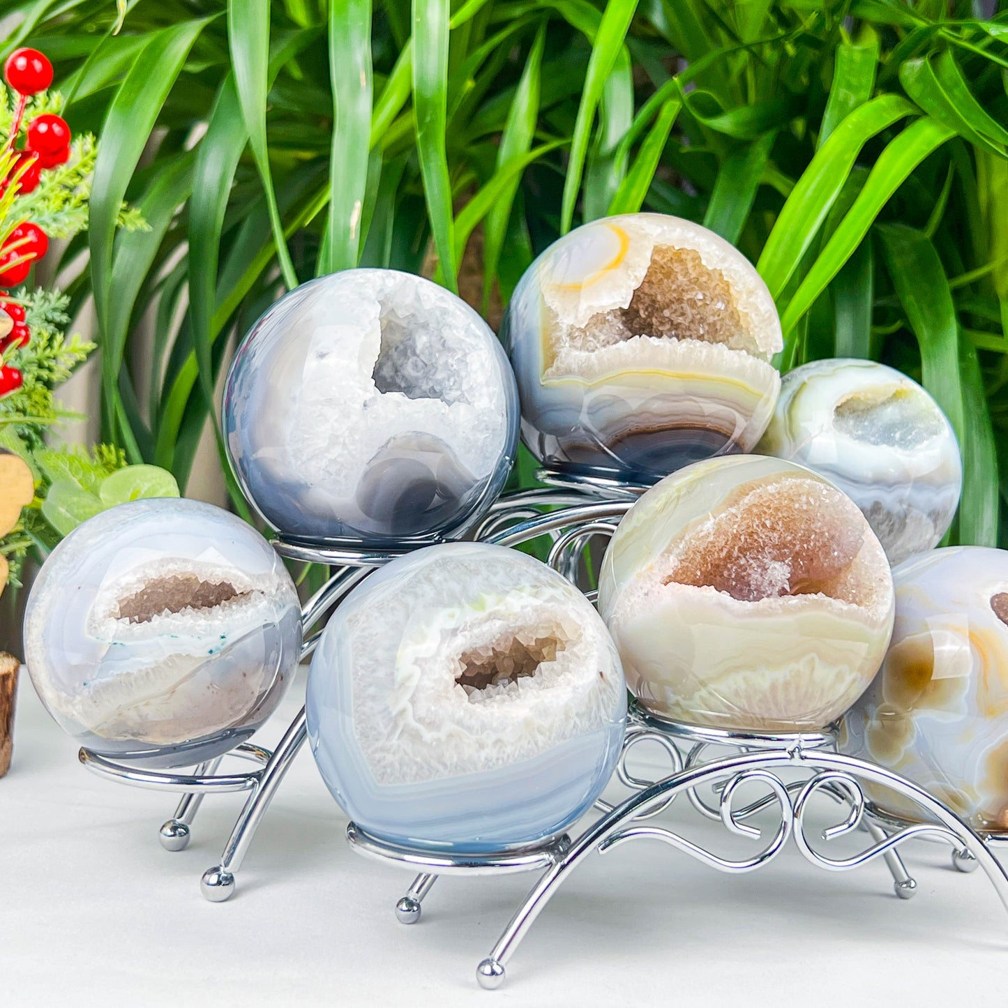 druzy agate sphere