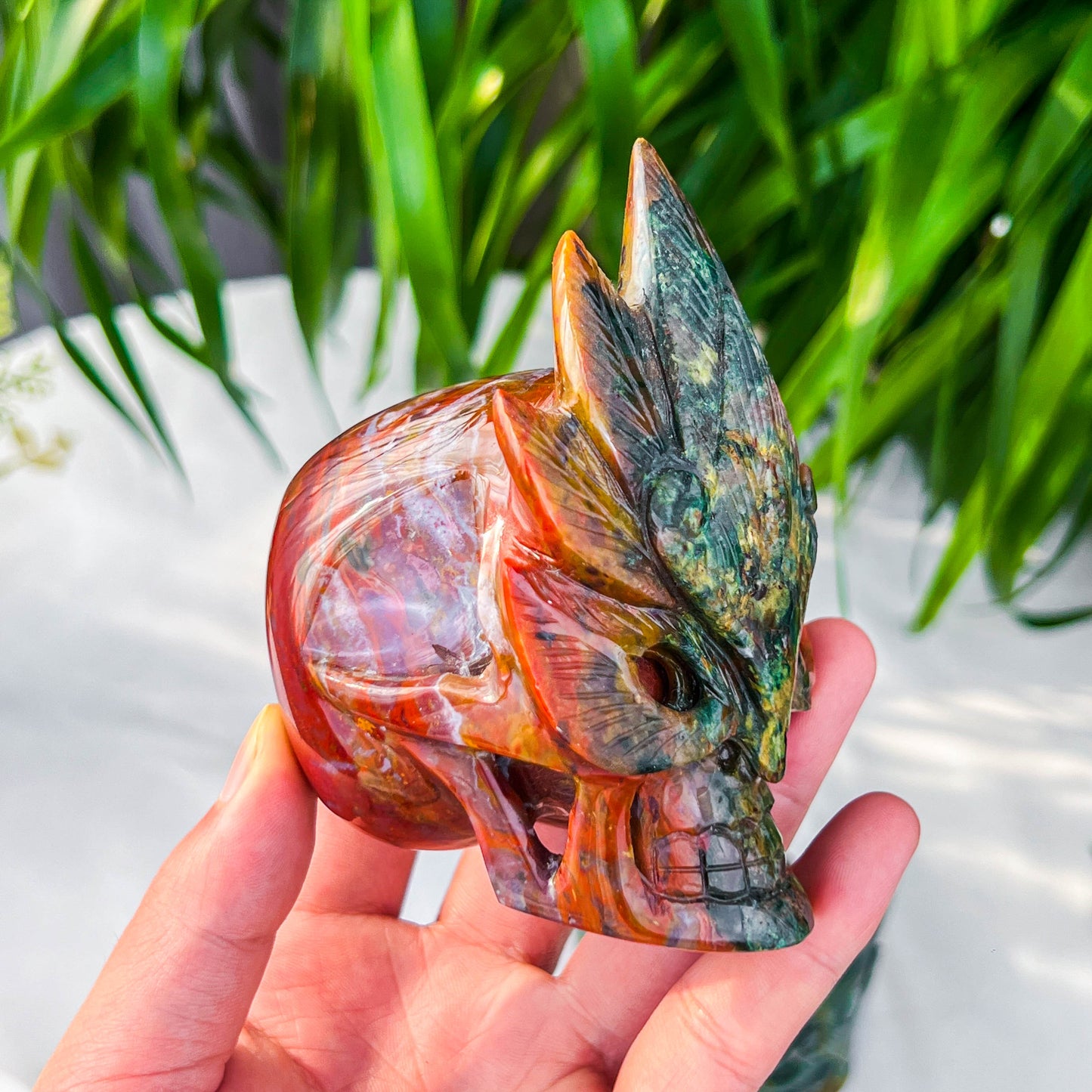 ocean jasper Indian skull