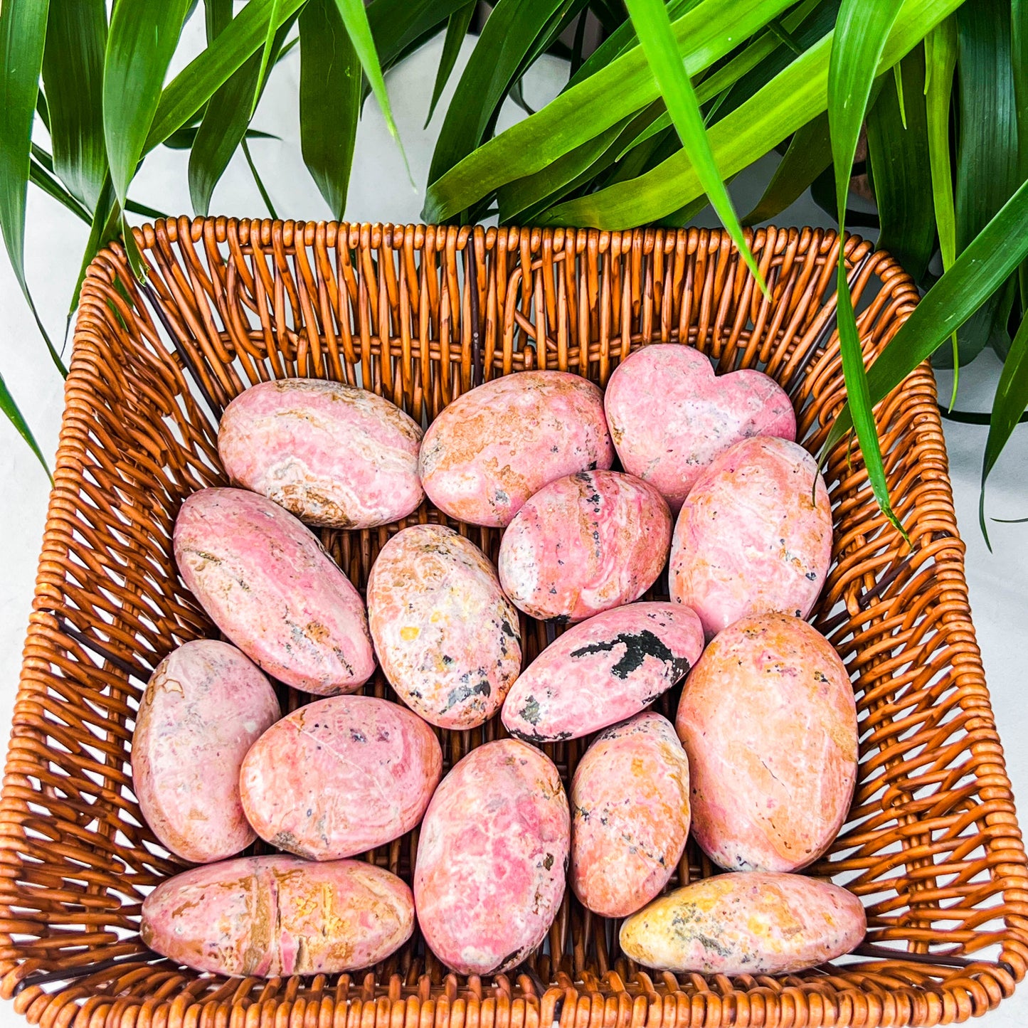 rhodochrosite heart palm