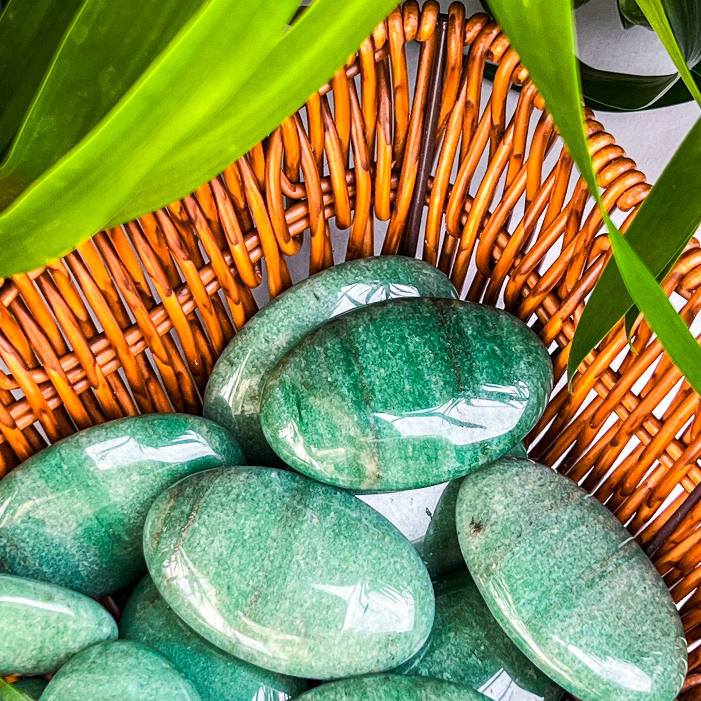 green aventurine palm