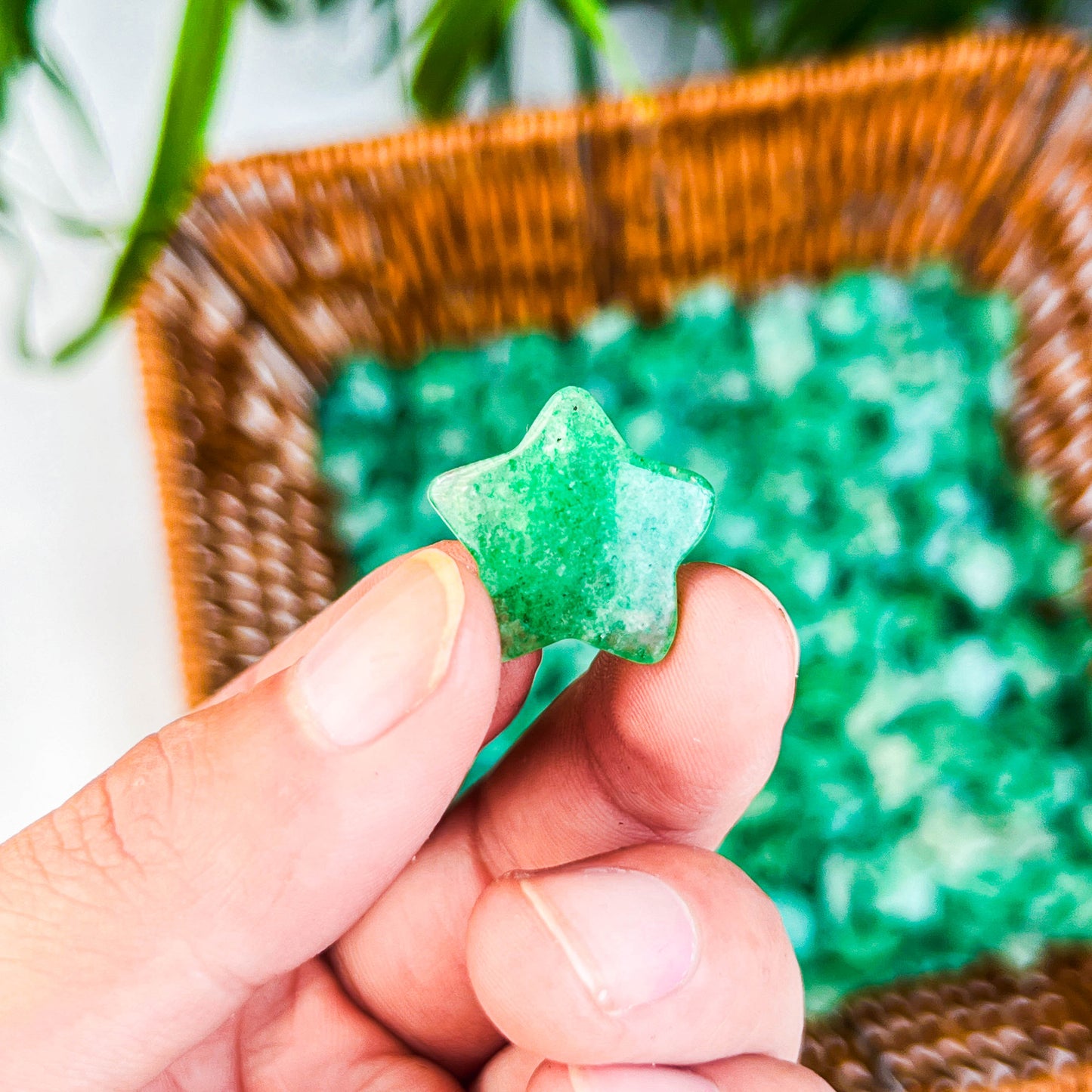 green fluorite stars