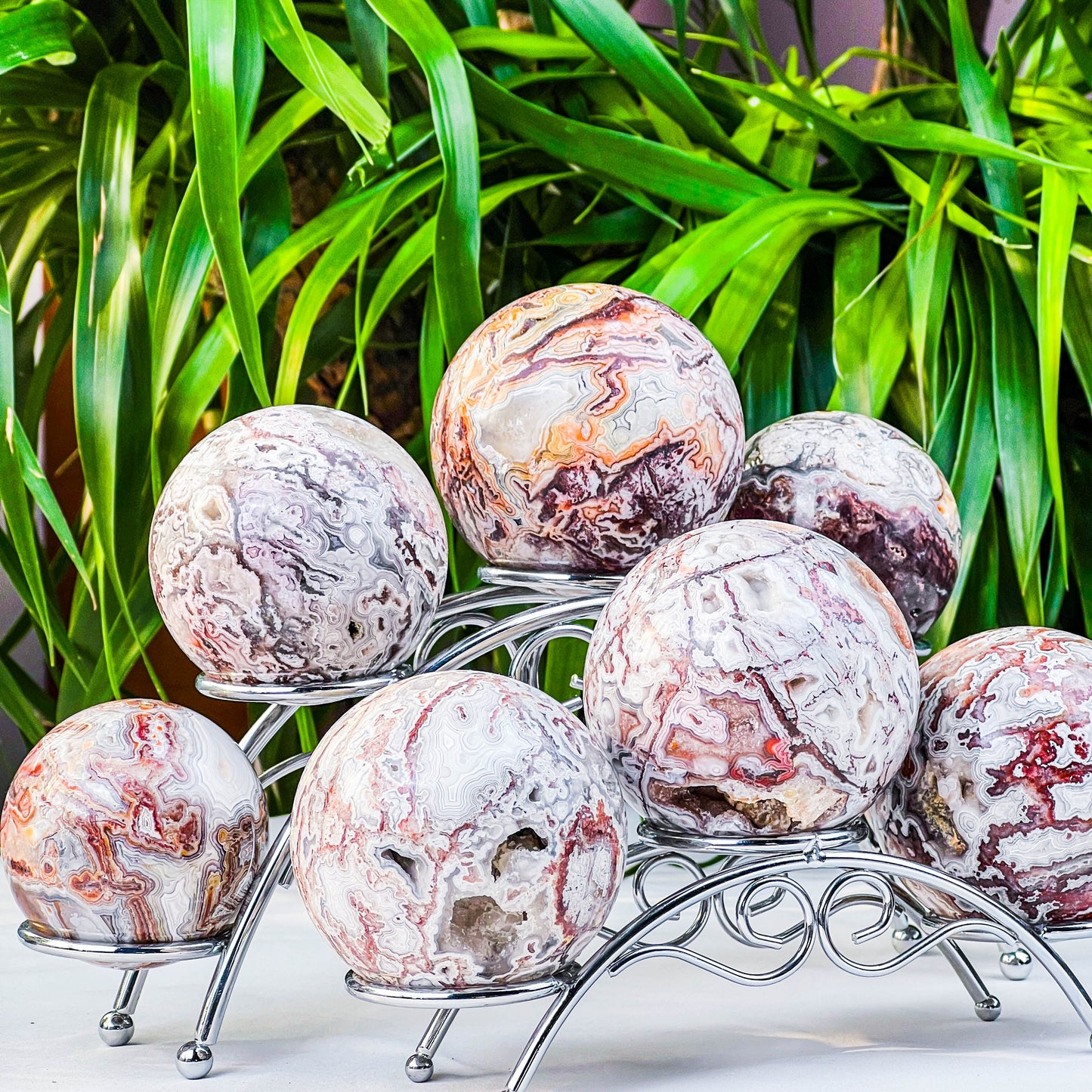 Mexican agate sphere