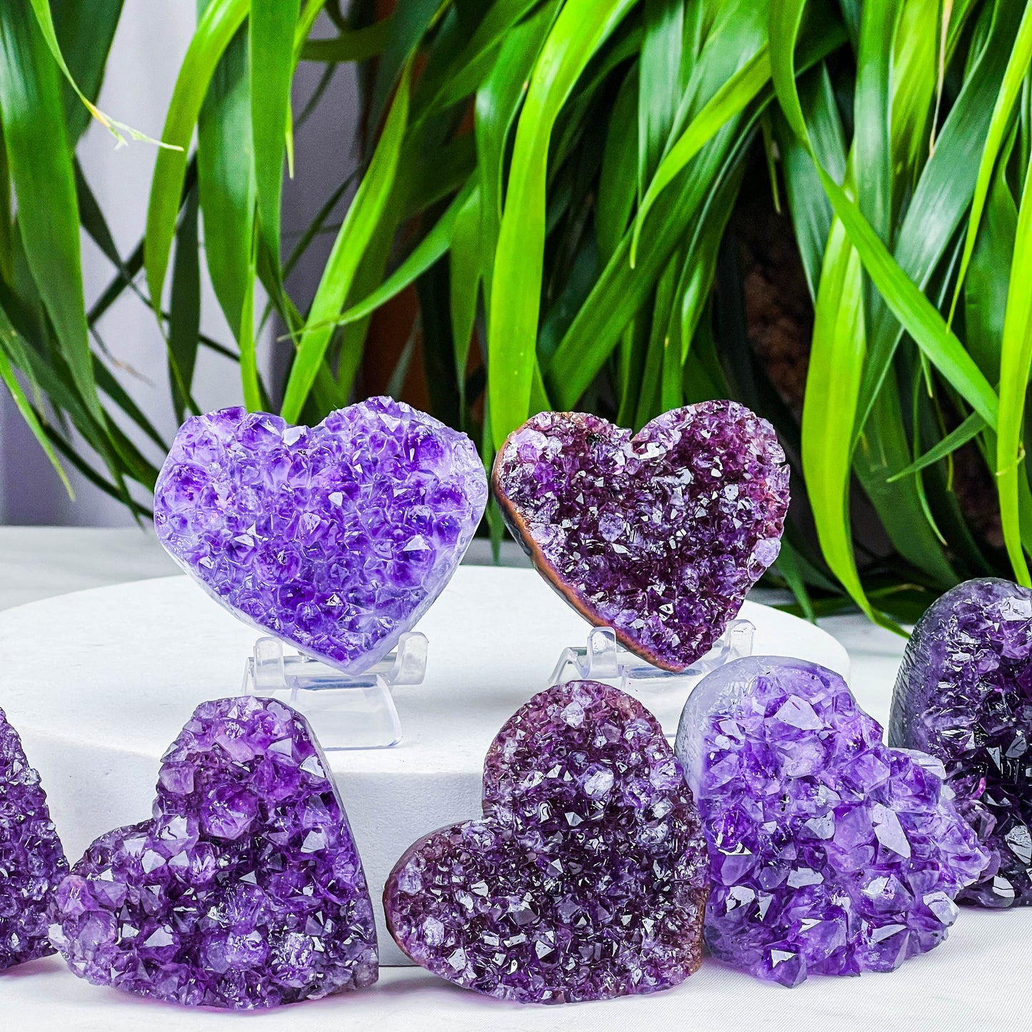 amethyst cluster heart