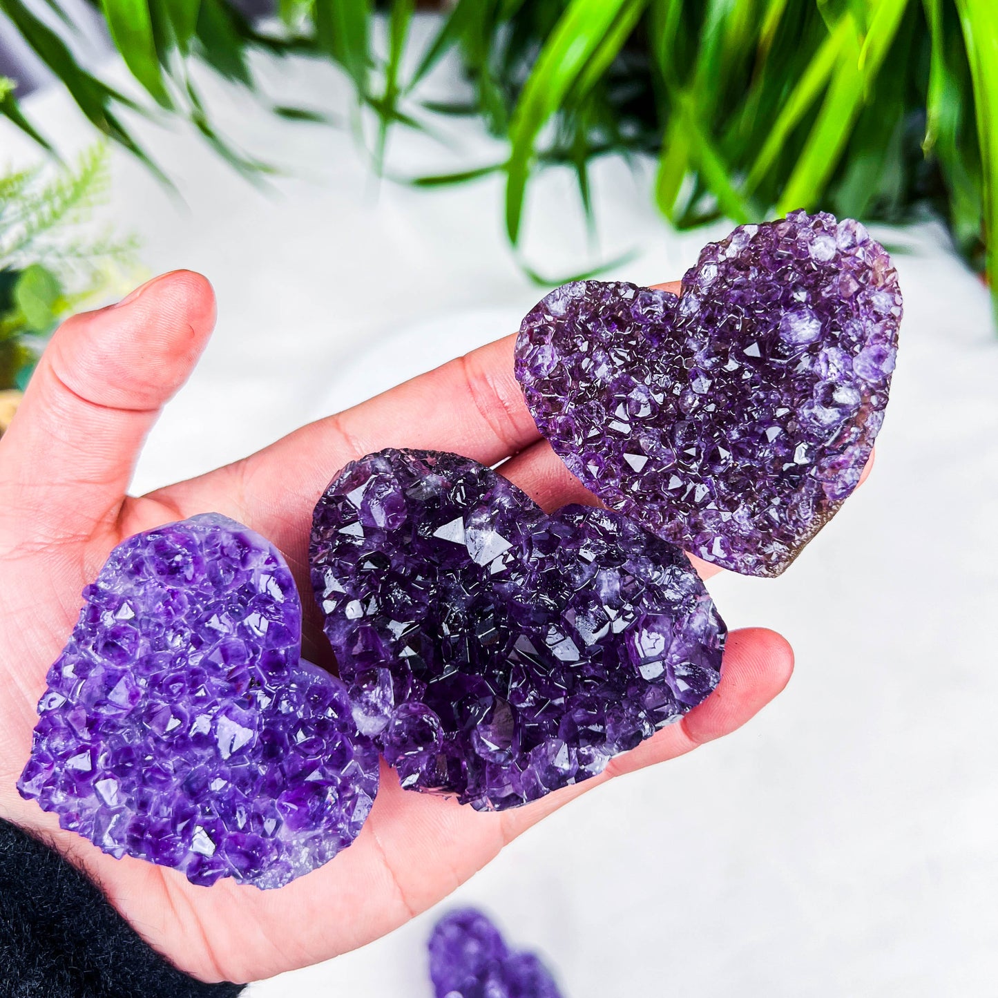 amethyst cluster heart