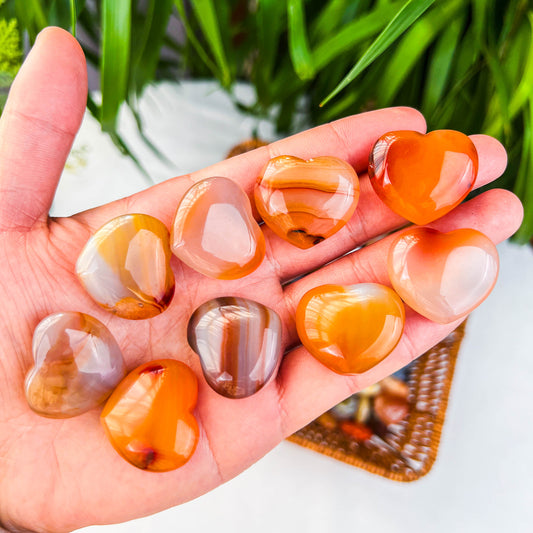 red carnelian heart