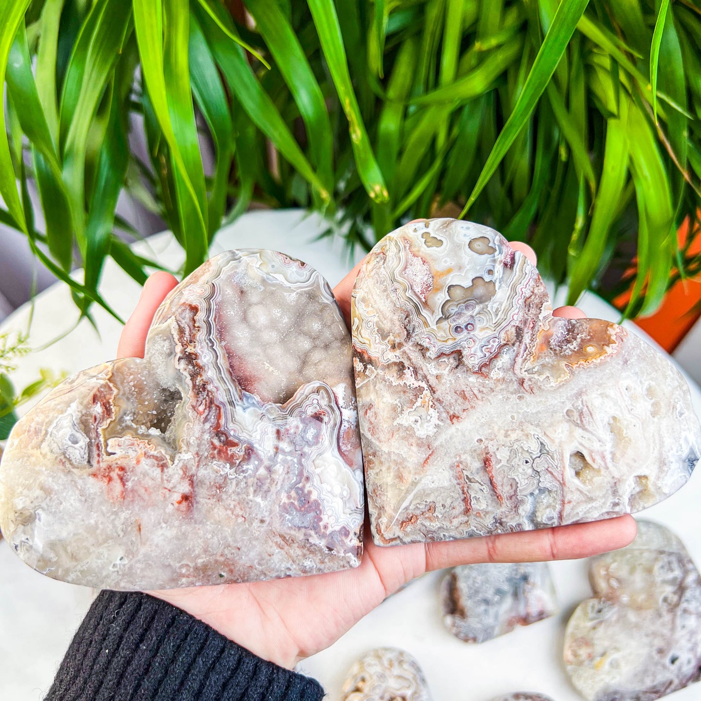 Mexican agate heart